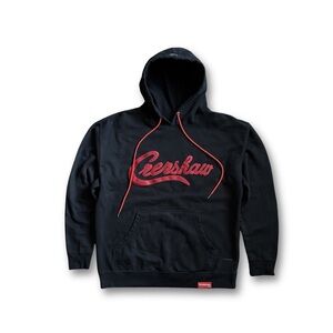 Crenshaw Men’s Hoodie Sweatshirt Mens Large Red Embroider Logo Black Pullover